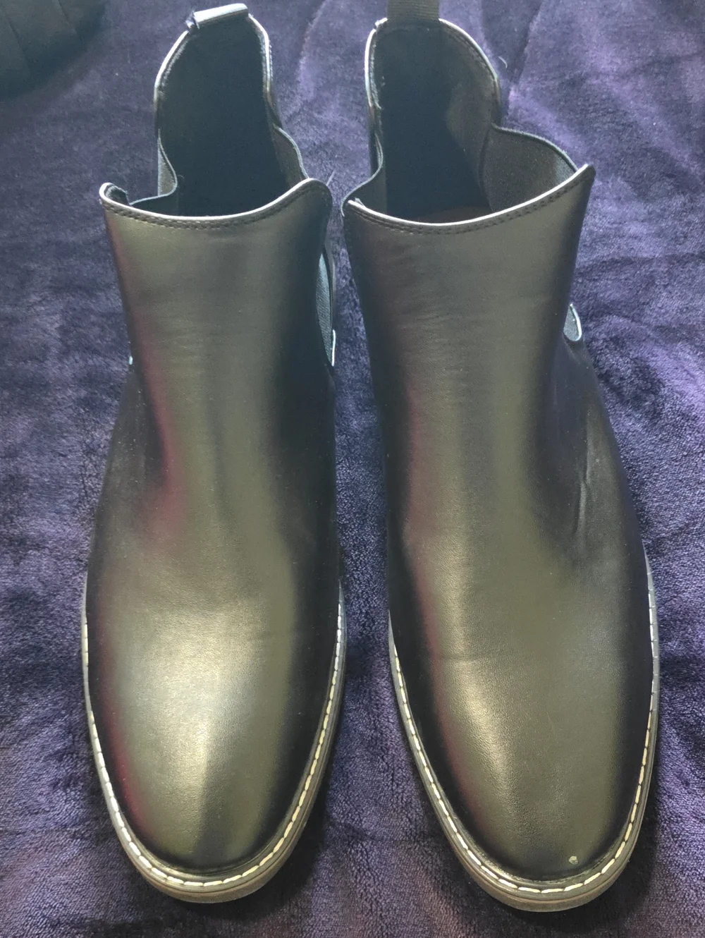 Men's Black Chukka Boots - Smooth Leather Slip-On